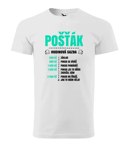 Pánské tričko Hodinová sazba - pošťák