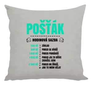 Polštář Hodinová sazba - pošťák