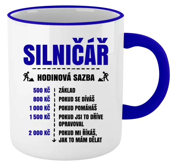 Hrnek Hodinová sazba - silničář