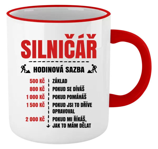 Hrnek Hodinová sazba - silničář