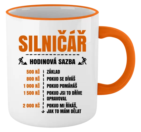 Hrnek Hodinová sazba - silničář