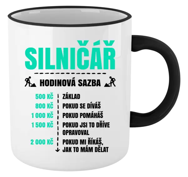 Hrnek Hodinová sazba - silničář