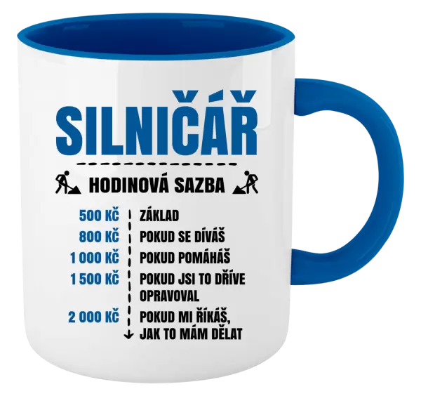Hrnek Hodinová sazba - silničář