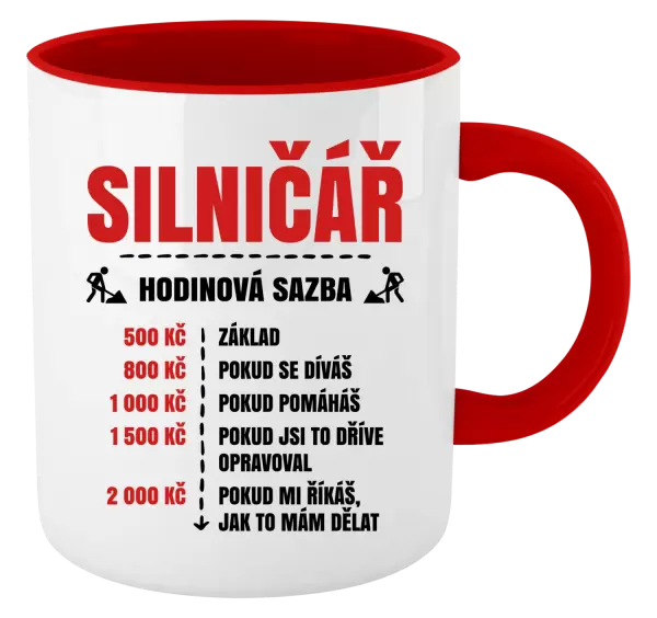 Hrnek Hodinová sazba - silničář