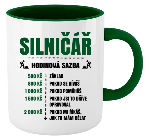 Hrnek Hodinová sazba - silničář