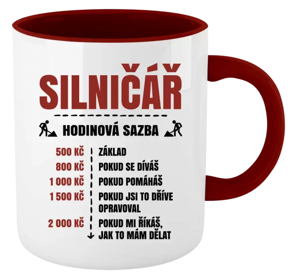 Hrnek Hodinová sazba - silničář