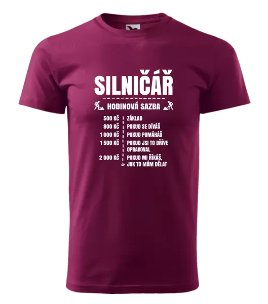 Pánské tričko Hodinová sazba - silničář