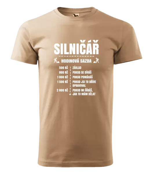 Pánské tričko Hodinová sazba - silničář