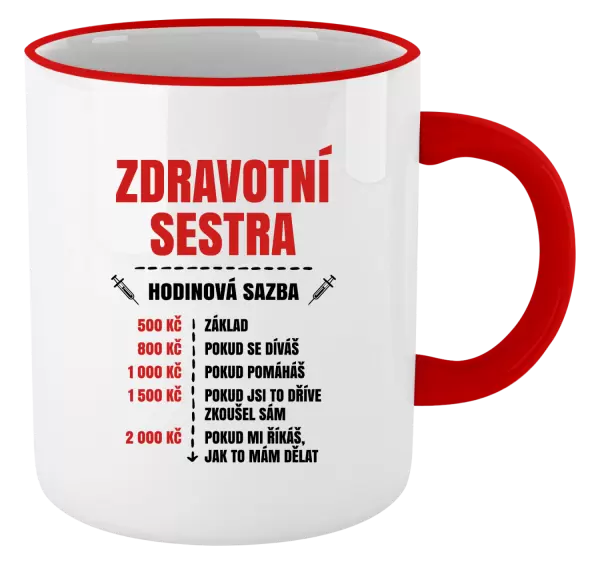 Hrnek Hodinová sazba - zdravotní sestra