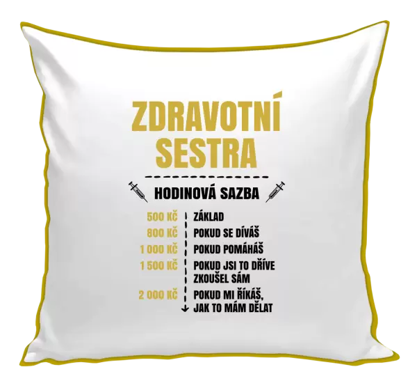 Polštář Hodinová sazba - zdravotní sestra