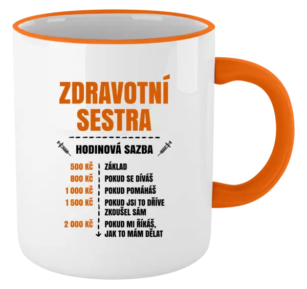 Hrnek Hodinová sazba - zdravotní sestra