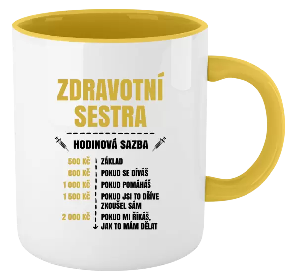Hrnek Hodinová sazba - zdravotní sestra