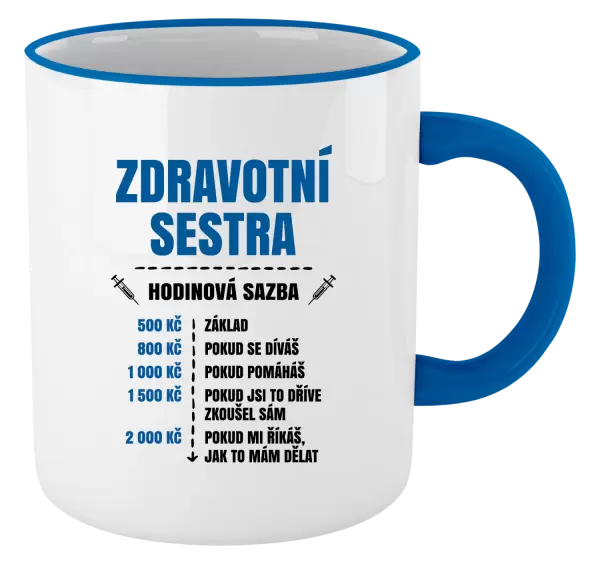 Hrnek Hodinová sazba - zdravotní sestra