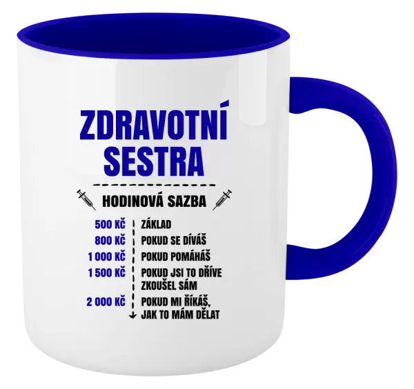 Hrnek Hodinová sazba - zdravotní sestra