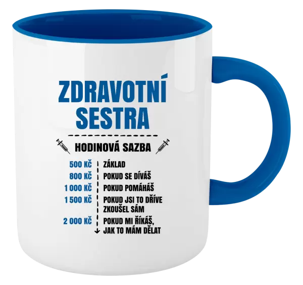 Hrnek Hodinová sazba - zdravotní sestra