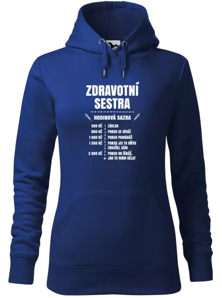 Dámská mikina Hodinová sazba - zdravotní sestra