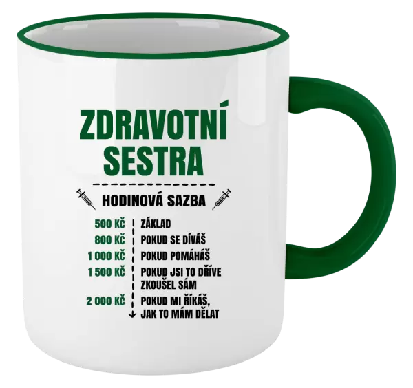 Hrnek Hodinová sazba - zdravotní sestra