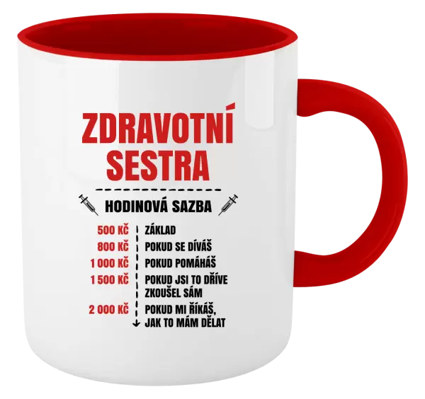 Hrnek Hodinová sazba - zdravotní sestra