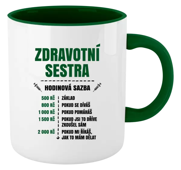 Hrnek Hodinová sazba - zdravotní sestra