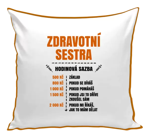 Polštář Hodinová sazba - zdravotní sestra