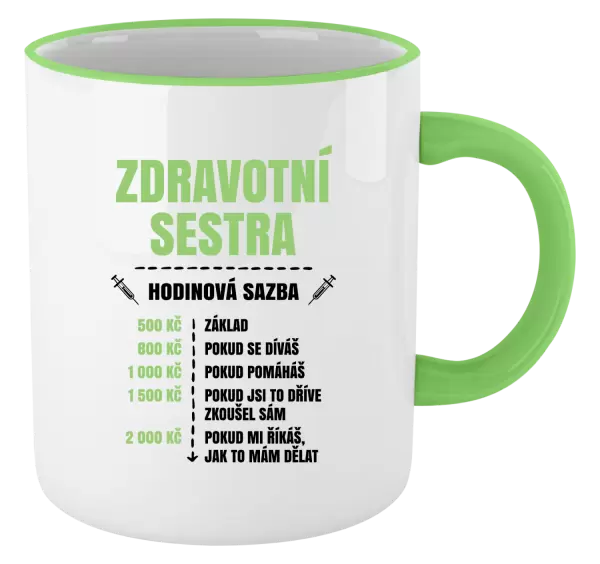 Hrnek Hodinová sazba - zdravotní sestra