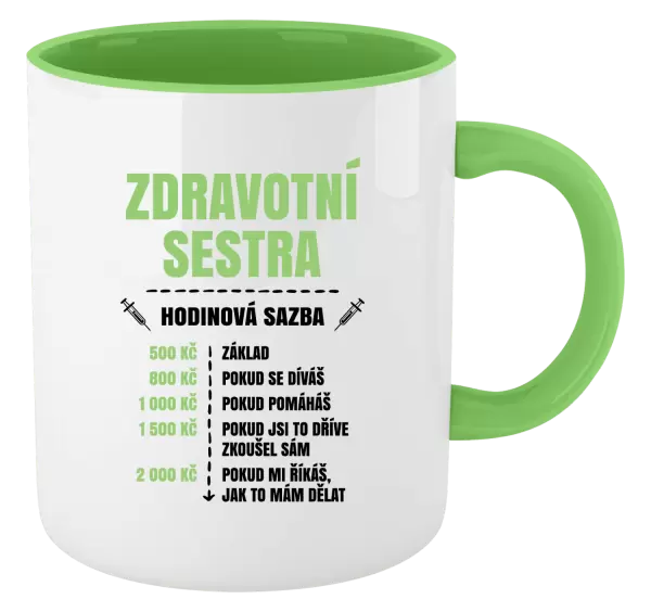 Hrnek Hodinová sazba - zdravotní sestra