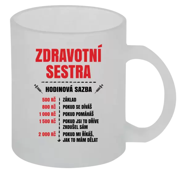 Hrnek Hodinová sazba - zdravotní sestra
