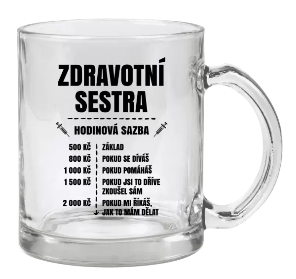 Hrnek Hodinová sazba - zdravotní sestra