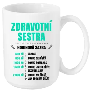 Hrnek Hodinová sazba - zdravotní sestra