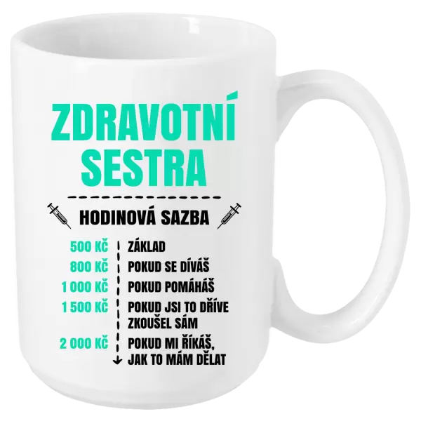 Hrnek Hodinová sazba - zdravotní sestra