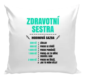 Polštář Hodinová sazba - zdravotní sestra