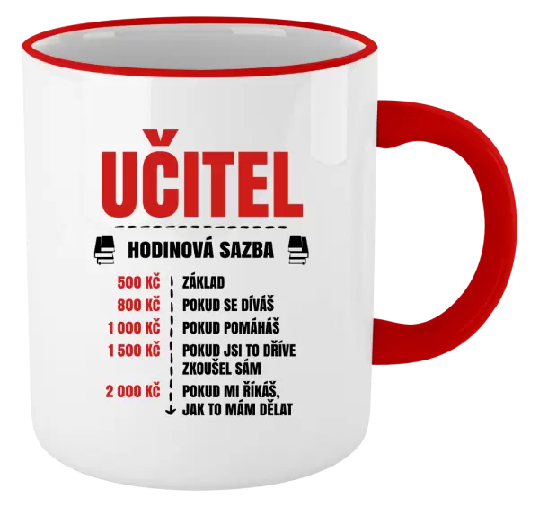 Hrnek Hodinová sazba - učitel