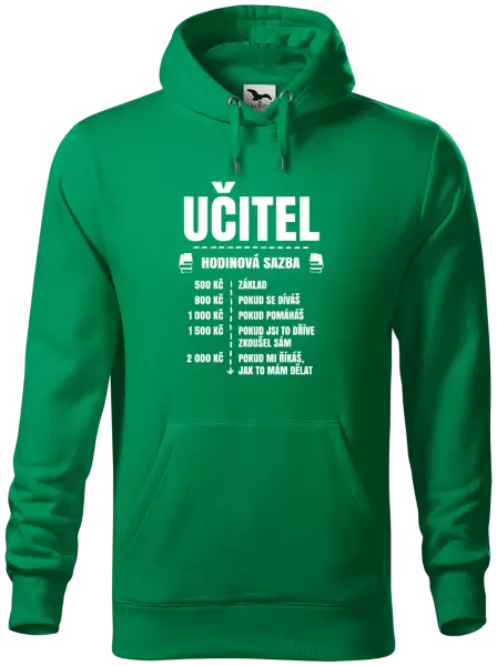 Pánská mikina Hodinová sazba - učitel