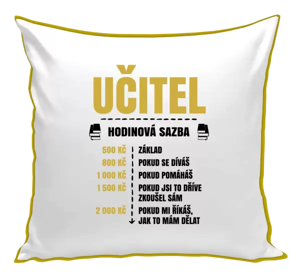 Polštář Hodinová sazba - učitel