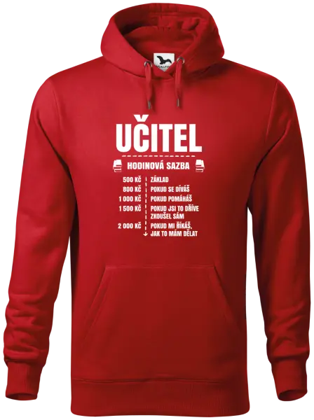 Pánská mikina Hodinová sazba - učitel
