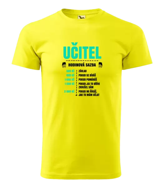 Pánské tričko Hodinová sazba - učitel