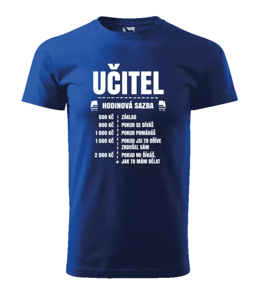 Pánské tričko Hodinová sazba - učitel