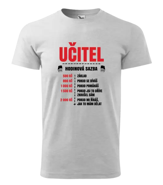 Pánské tričko Hodinová sazba - učitel