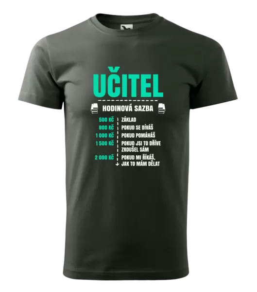 Pánské tričko Hodinová sazba - učitel