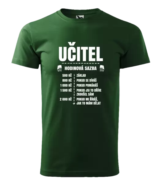 Pánské tričko Hodinová sazba - učitel