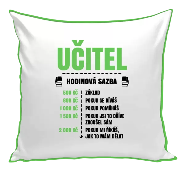 Polštář Hodinová sazba - učitel