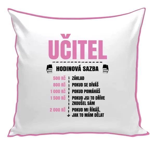 Polštář Hodinová sazba - učitel