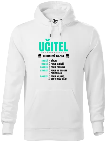 Pánská mikina Hodinová sazba - učitel