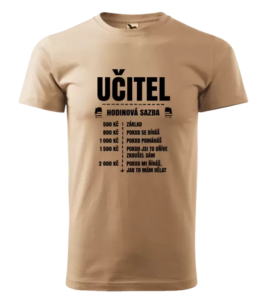 Pánské tričko Hodinová sazba - učitel