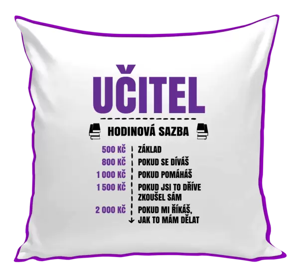 Polštář Hodinová sazba - učitel