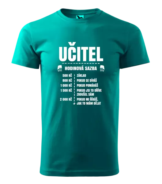 Pánské tričko Hodinová sazba - učitel