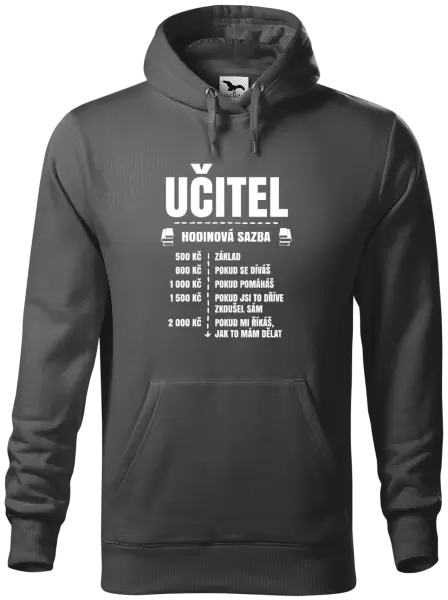 Pánská mikina Hodinová sazba - učitel
