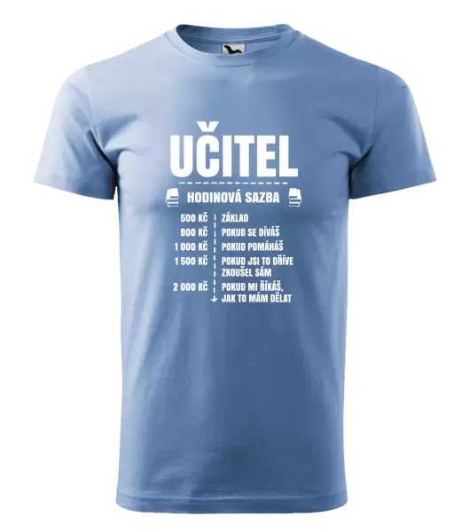 Pánské tričko Hodinová sazba - učitel
