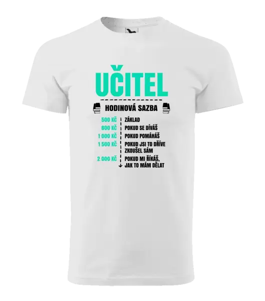 Pánské tričko Hodinová sazba - učitel