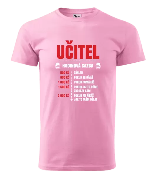 Pánské tričko Hodinová sazba - učitel